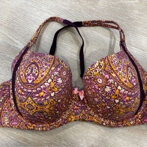Victoria's Secret Paisley Underwire Bra - Pink and Purple